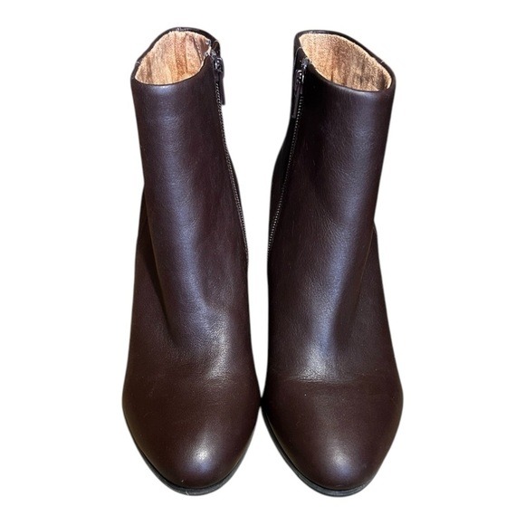 VIONIC 322 Kennedy Brown Leather Bootie Orthaheel Fall Winter 3" Heel sz 10 - Picture 2 of 8